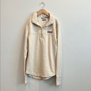Vineyard Vines The Shep Shirt Off-White Quarter-Zip Fleece. Size S.